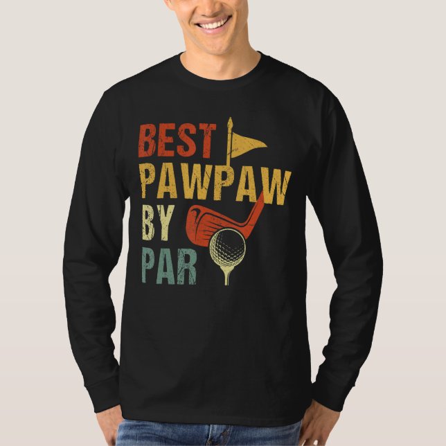Manar Best Pawpaw by Par T Shirt Funny Golf Far (Framsida)