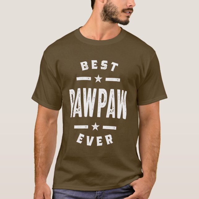Manar Best PawPaw någonsin Far Grandpa Gift T Shirt (Framsida)