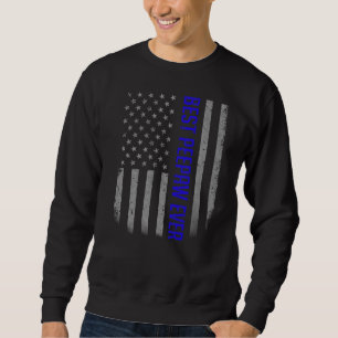Manar Best Peepaw någonsin American Flagga för Far Lång Ärmad Tröja