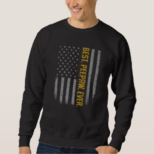 Manar Best Peepaw någonsin American Flagga för Far Lång Ärmad Tröja