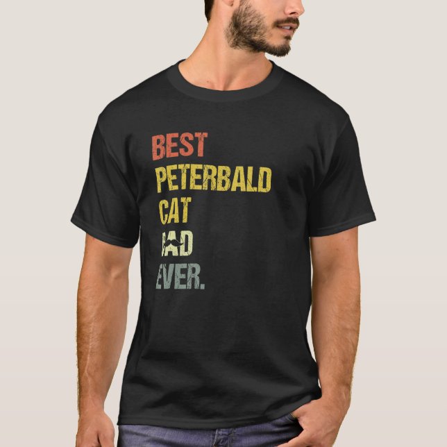 Manar Best Peterbald Cat Pappa Cat T Shirt (Framsida)