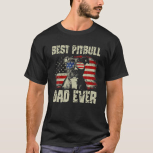 Manar Best Pitbull Pappa Alltid Hund Pappa Amerika T Shirt