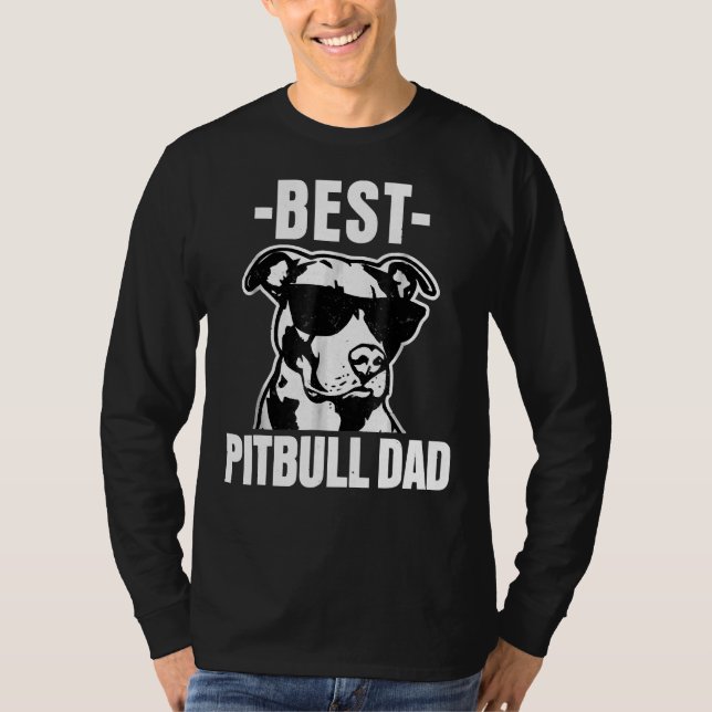 Manar Best Pitbull Pappa Funny Pit Bull Dog Manar T Shirt (Framsida)