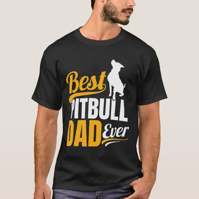 Manar Best Pitbull Pappa någonsin T Shirt (Framsida)