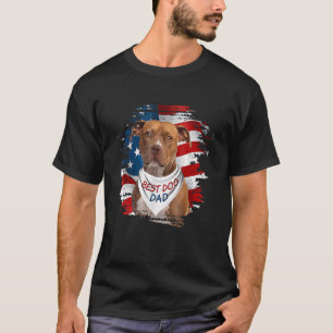 Manar Best Pitbull Terrier Pappa Allamerikanska Fl T Shirt