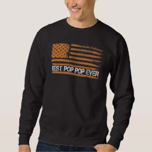 Manar Best Pop Pop, farfar American Flagga F Lång Ärmad Tröja