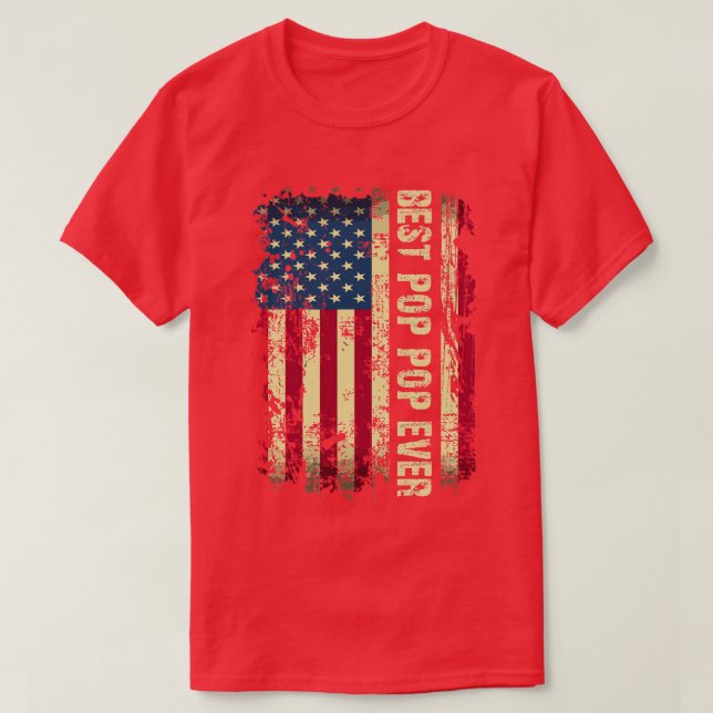 Manar Best Pop Pop Pp.pp.amerikansk Flagga G T Shirt (Design framsida)