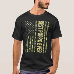 Manar Best Poppo Aldrig USA Amerikansk Flagga Gran T Shirt