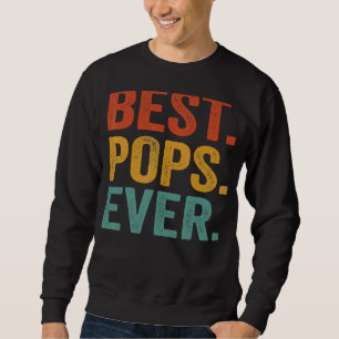 Manar Best Pops All Vintage Retro Grandpa Far Lång Ärmad Tröja
