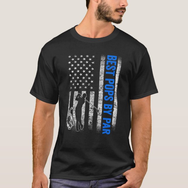 Manar Best Pops by Par Golf Golfer Golfing Far T Shirt (Framsida)