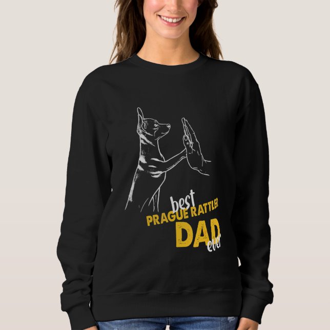 Manar Best Prag Rattler Pappa Alltid Hund Prag Rat T Shirt (Framsida)