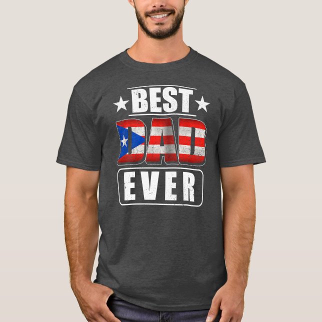 Manar Best Puerto Rican Pappa All Puerto Rico papp T Shirt (Framsida)