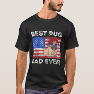 Manar Best Pug Pappa Enpug Hund älskare Pappa USA T Shirt