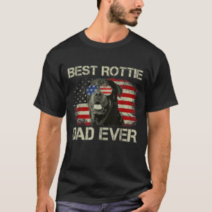 Manar Best Rottie Pappa All Rottweiler American Fl T Shirt