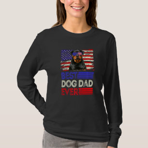 Manar Best Rottweiler Pappa All American Flagga Pa T Shirt