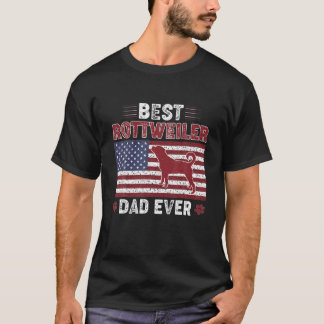 Manar Best Rottweiler Pappa Unamerikansk Flagga Da T Shirt