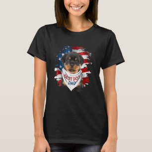 Manar Best Rottweiler Pappa Unamerikansk Flagga Hu T Shirt
