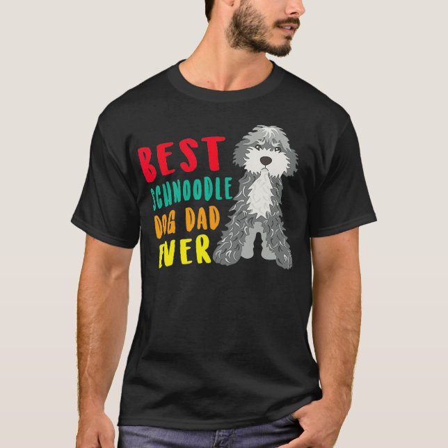 Manar Best Schnoodle Hund Pappa Alltid Fars dag Fu T Shirt (Framsida)