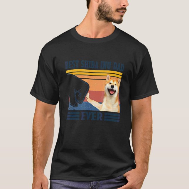 Manar Best Shiba Inu Pappa Aldrig Hund T Shirt (Framsida)