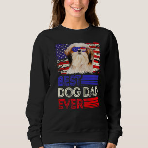 Manar Best Shih Tzu Pappa någonsin American Flagga T Shirt