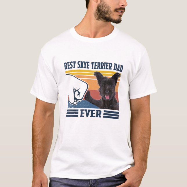 Manar Best Skye Terrier Pappa AllRolig hund Älskar T Shirt (Framsida)