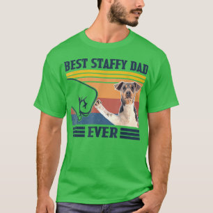 Manar Best Staffy Pappa Alltid Rolig hund Älskare T Shirt