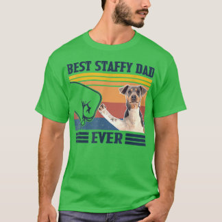 Manar Best Staffy Pappa Alltid Rolig hund Älskare T Shirt