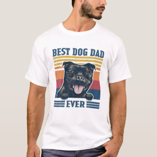 Manar Best Stprisdshire Bull Terrier Pappa Now Fun T Shirt