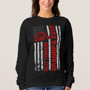 Manar Best Truckin Grandpa Flagga Fars dag Fu T Shirt