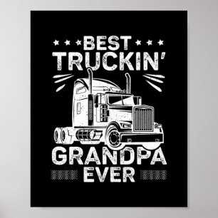 Manar Best Truckin Grandpa Lastbil-drivrutin Poster