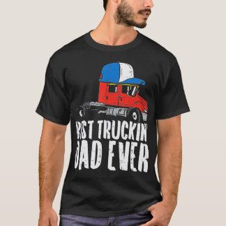 Manar Best Truckin Pappa All Cap Semi Lastbil Driv T Shirt