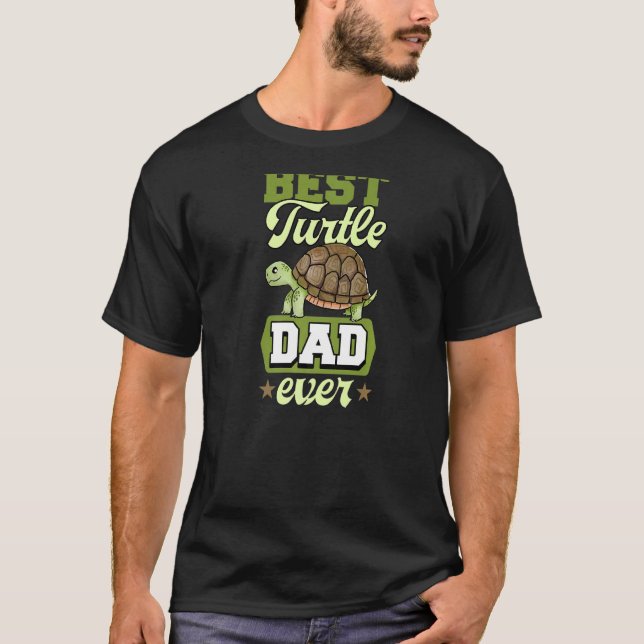 Manar Best Turtle Pappa All Funny Turtle T Shirt (Framsida)