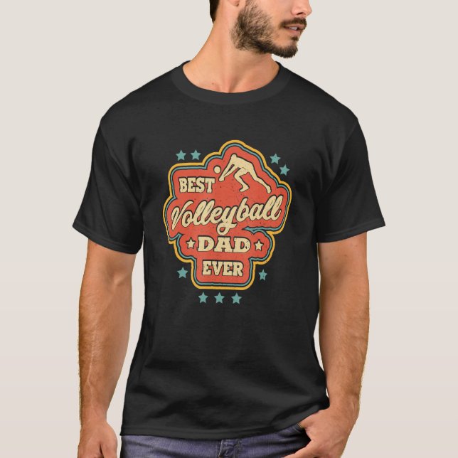 Manar Best Volleyball Pappa någonsin T Shirt (Framsida)