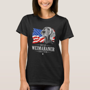 Manar Best Weimaraner Pappa Alltid Amerikanska Fla T Shirt