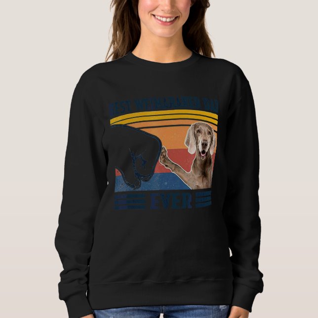 Manar Best Weimaraner Pappa Alltid Hund Fars dag T Shirt (Framsida)