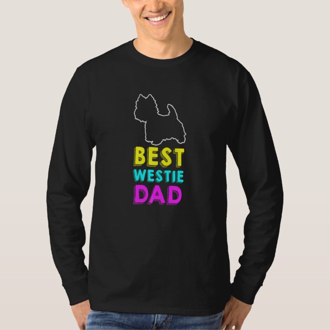 Manar Best Wesite Pappa Väster Highland Terrier Fa T Shirt (Framsida)