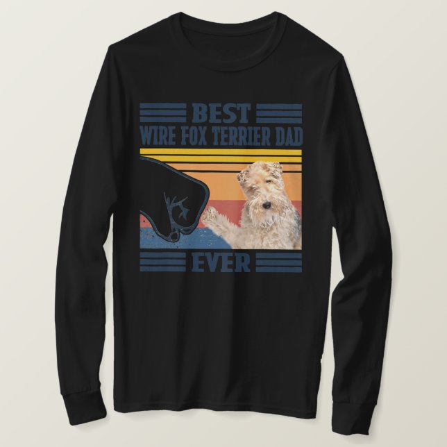 Manar Best Wire Fox Terrier Pappa någonsin Rolig h T Shirt (Design framsida)