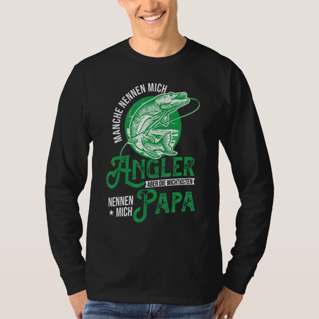 Manar Bester Angler Pappa Ord Far T Shirt (Framsida)