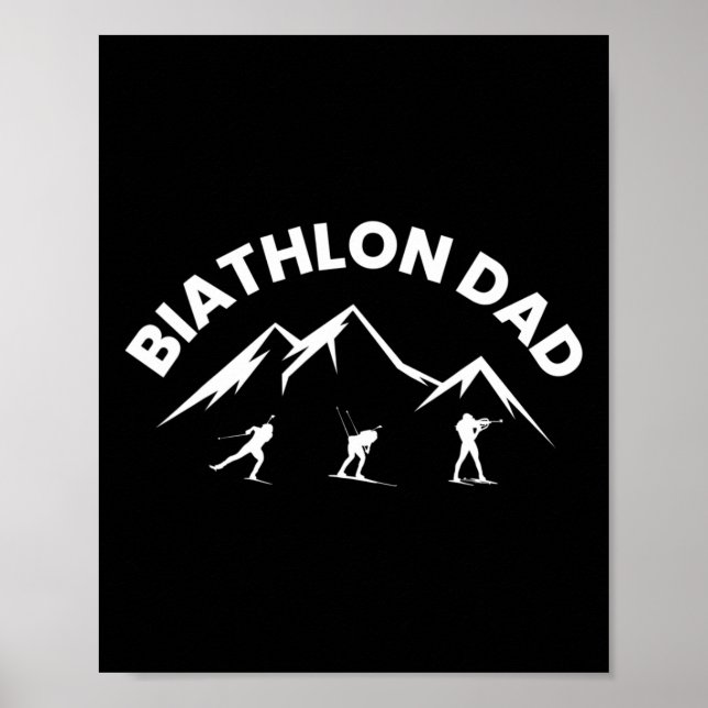 Manar Biathlete Pappa Skiing Shooting Biathlete Poster (Framsidan)
