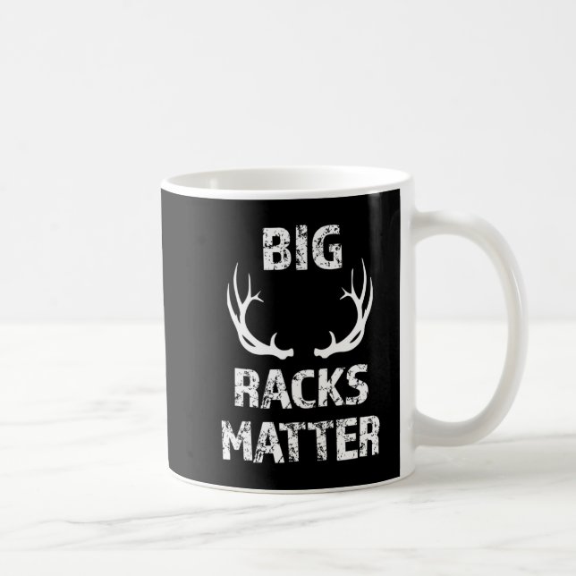 Manar Big Racks Matter Roligt Hjort Buck Hunting M Kaffemugg (Höger)