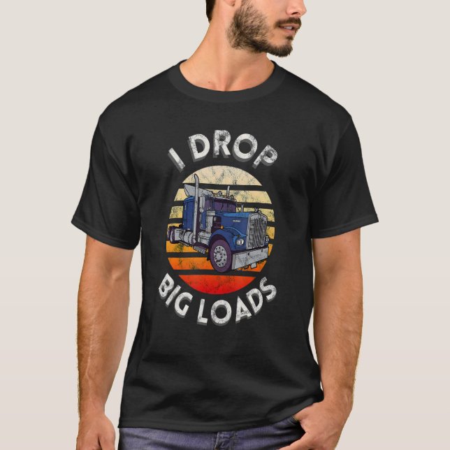 Manar Big Rig Lastbil Drivers Trucker T Shirt (Framsida)