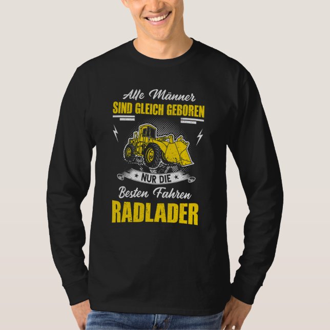 Manar Bike Loader Saming Digger Loader Wheel Loade T Shirt (Framsida)