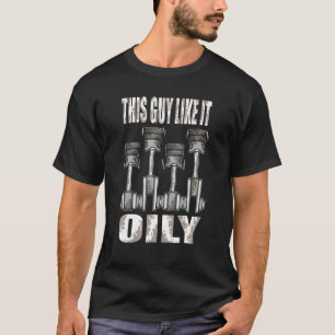 Manar bil mekaniskt den här killen gillar det olji t shirt