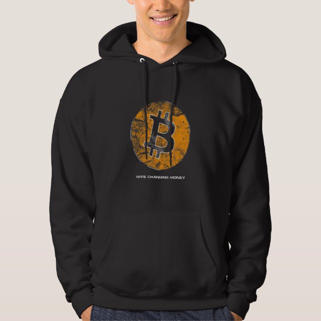 Manar Bitcoin Crypto Pappa Maka Changing Money Hoodie (Framsida)
