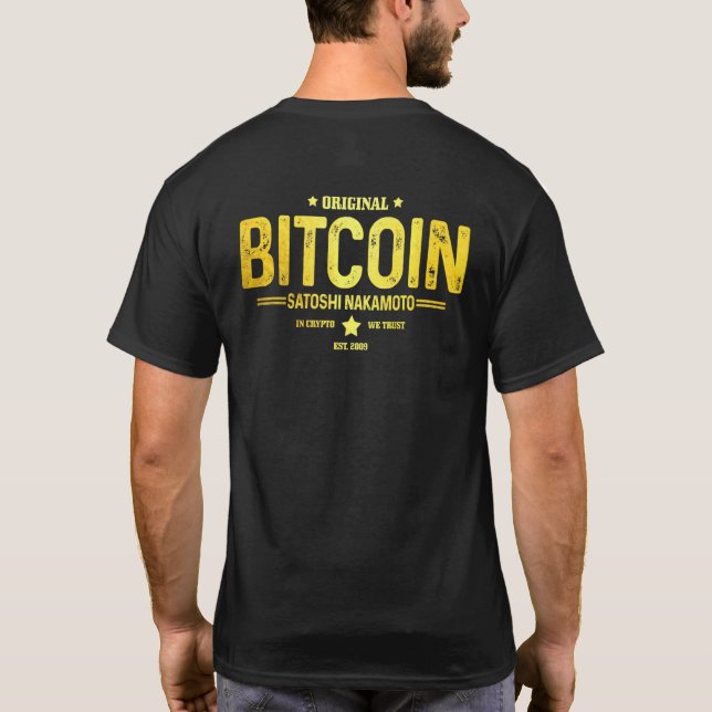 Manar Bitcoin Est 2009 Hodl Crypto Currency Btc Tr T Shirt (Baksida)