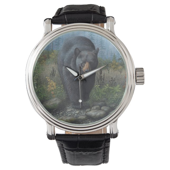 Manar Black Bear Armbandsur (Framsida)