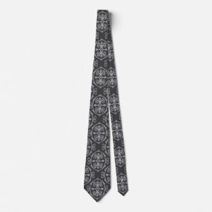 Manar Black Damask Tie Slips