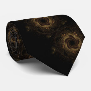 Manar Black & Guld Fractal Tie Slips
