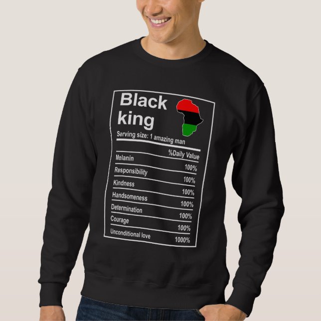 Manar Black History Month African Manar Black Kung Lång Ärmad Tröja (Framsida)