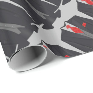 Manar Black Kostym och Red Tie Presentpapper